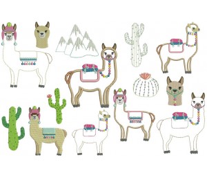 Stickserie - Lamas & Alpacas